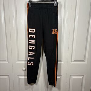 Cincinnati Bengals Sweatpants Mens S Black NFL Team Apparel Joggers Fan Gear
